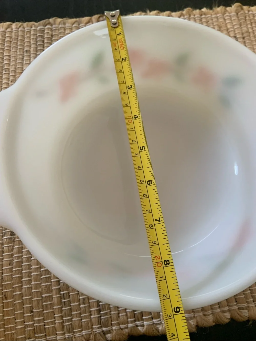 VTG Fire King peach blossom casserole dish